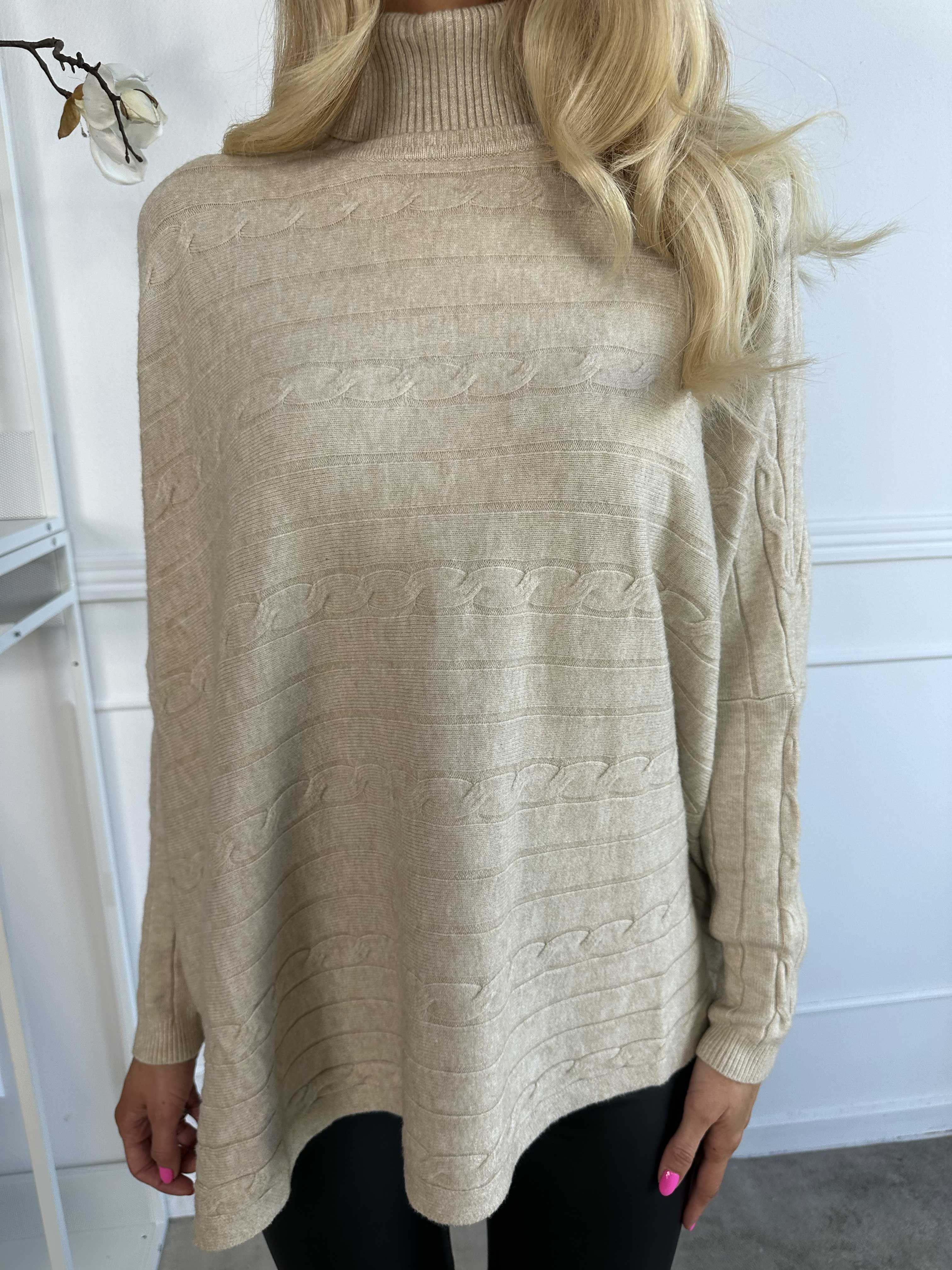 Diamond - Sød blød elastisk strik med turtleneck